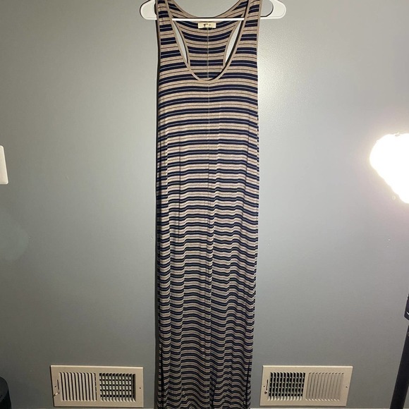 Madewell Striped Maxi Tank Dress Size Medium - Picture 3 of 6